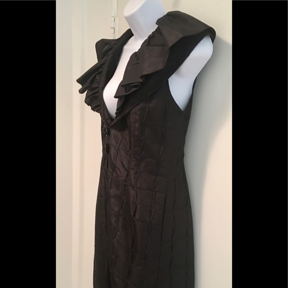 NWT Ready to Wear Silk Taffeta Long Buttoned Vest